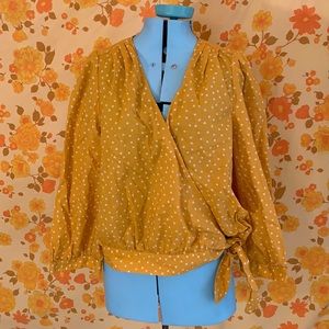 Madewell Mustard White Star Print Shirt